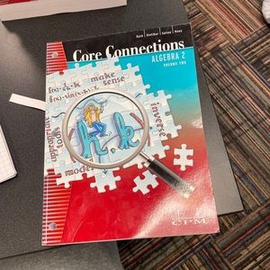 Core Connections Algebra 2 Volume 2 Workbook